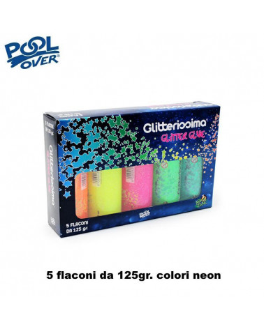 GLITTER GLUE ASSORTITO 5pz. 98295 NEON COLORS
