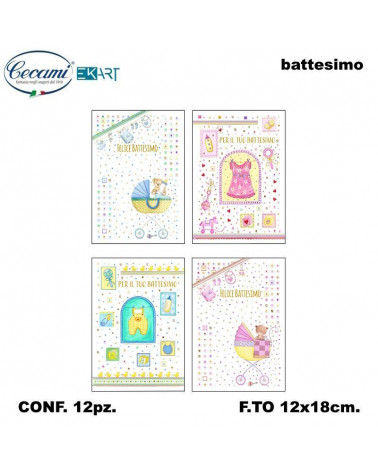 CECAMI BIGLIETTI FELICE BATTESIMO 10192 [12PZ]