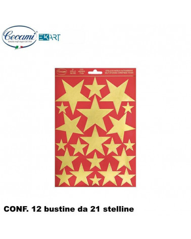 CECAMI STELLE ADESIVE ORO GRANDI 50048SO [12PZ]