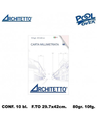 ARCHITETTO BLOCCO MILLIMETRATO 29.7X42 10FG. 44440 [10PZ]