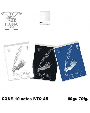 MONT BLANC NOTES A5 70FGBLOCCO-5MM-15X21 [10PZ]