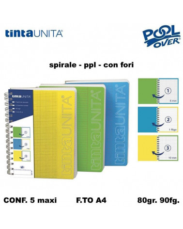 TINTA UNITA MAXI SPIRALE PPL ORGANIZER 90FG. 5M/1R/10M 41551 [5PZ]