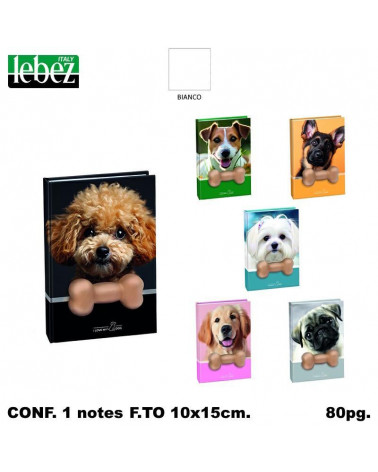 LEBEZ TACCUINO DOG SQUISHY 10x15cm.81951