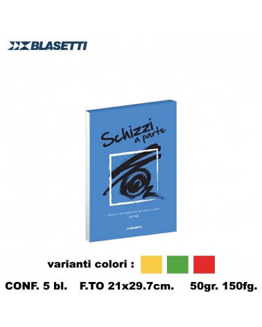 BLASETTI SCHIZZI A PARTE A4 21X29,7 BLOCCO [5PZ]