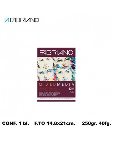 FABRIANO MIXED MEDIA 14,8X21 250G.
