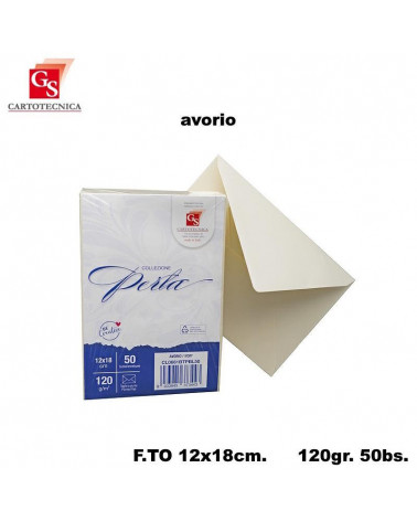 GS BUSTE PERLA AVORIO 50PZ.120GR.12X18