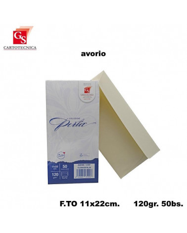 GS BUSTE PERLA AVORIO 50PZ.120GR.11X22