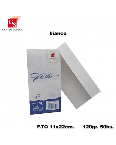 GS BUSTE PERLA BIANCHE 50PZ.120GR.11X22