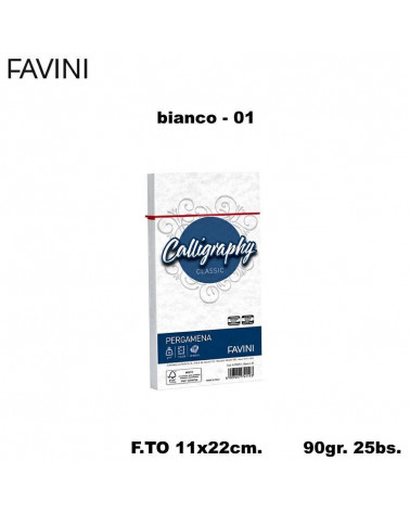 FAVINI PERGAMENA CALLIGRAPHY 90GR.25BS.C4 BIANCO 01