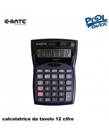 E-MATE CALCOLATRICE DA TAVOLO POOL DKT472 51131 12 CIFRE