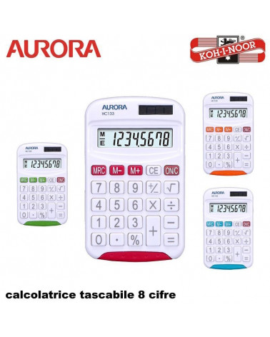 AURORA CALCOLATRICE TASCABILE NHC133 8 CIFRE