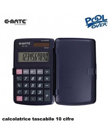 E-MATE CALCOLATRICE TASCABILE POOL PKT28 96721 10 CIFRE