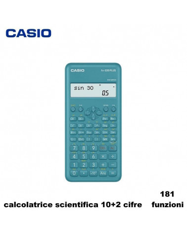 CASIO CALCOLATRICE SCIENTIFICA FX220PLUS 10+2 CIFRE 181 FUNZIONI