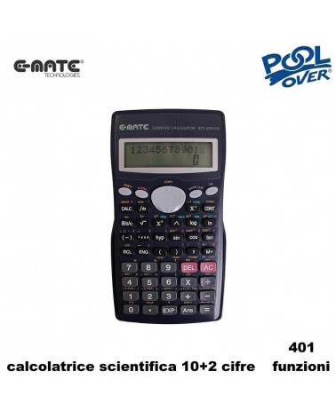 E-MATE CALCOLATRICE SCIENTIFICA POOL SCT02PLUS 97961 10+2 CIFRE 401F