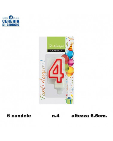 CERERIA DI GIORGIO CANDELA A NUMERO N.4 [6PZ]
