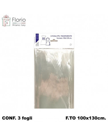 FLORIO CELLOPHAN 100x130cm. TRASPARENTE [3FG]