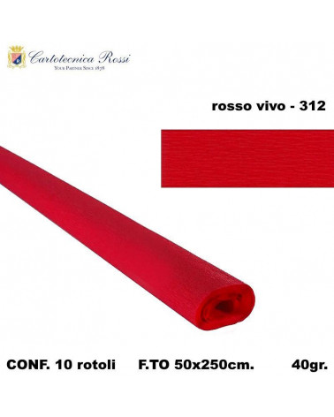 C.ROSSI CRESPO 40GR.50X250CM. ROSSO CHIARO 312 [10PZ]