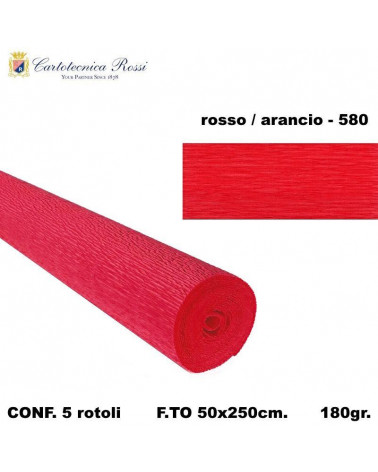 C.ROSSI CRESPO 180GR.50X250CM. ROSSO 580 [5PZ]