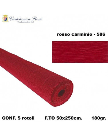 C.ROSSI CRESPO 180GR.50X250CM. ROSSO 586 [5PZ]