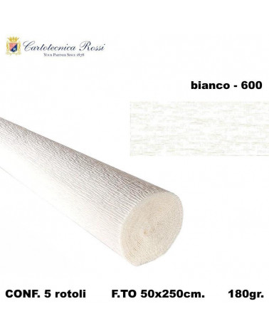 C.ROSSI CRESPO 180GR.50X250CM. BIANCO 600 [5PZ]