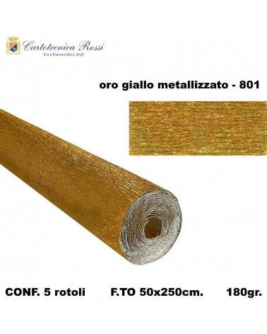 C.ROSSI CRESPO 180GR.50X250CM.ORO 801-METAL [5PZ]