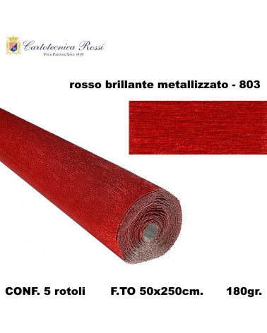 C.ROSSI CRESPO 180GR.50X250CM.ROSSO 803-METAL [5PZ]
