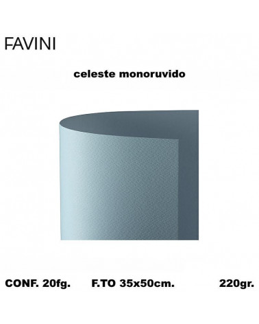 BRISTOL FAVINI MONORUVIDO 35x50 CELESTE [20FG]
