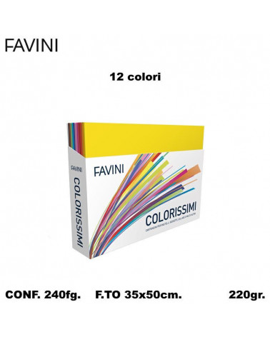 FAVINI MONORUVIDO 200GR.35x50 COLORISSIMI [240FG]