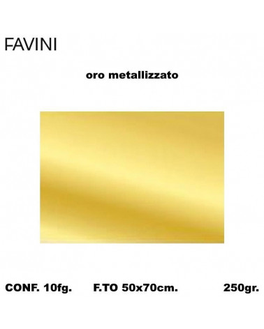FAVINI CARTONCINO 50X70 ORO METALLIZZATO [10FG]