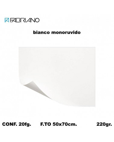 BRISTOL FABRIANO MONORUVIDO 50X70 BIANCO[20FG]