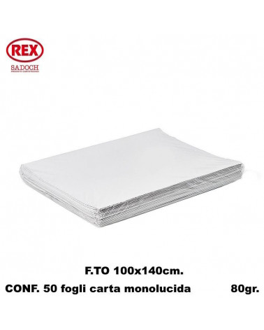 REX CARTA MONOLUCIDA PIEGATA 50FG. IMBALLO BIANCA