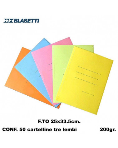 BLASETTI CARTELLE 3 LEMBI ZAFFIRO ASSORTITE 0638 [50PZ]
