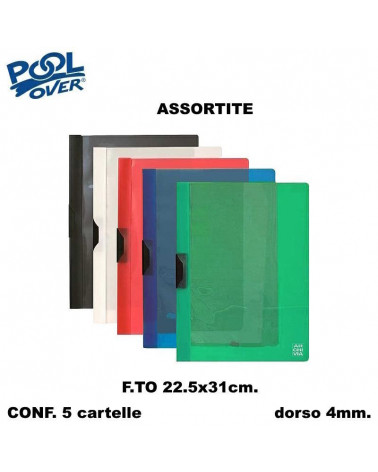 POOL OVER CARTELLE CON CLIP ASSORTITA-95398 [5PZ]
