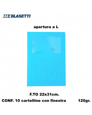 BLASETTI CARTELLE SINTEX AZZURRO 0442 [10PZ]