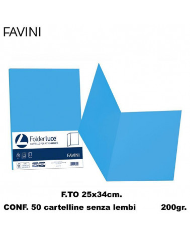 FAVINI CARTELLE ATTI AZZURRO [50PZ]