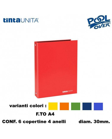 TINTA UNITA COPERTINA A4 4 ANELLI 030 90182 [6PZ]