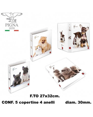 PIGNA COPERTINA FANTASIA DOLCI CUCCIOLI-4 ANELLI [5PZ]