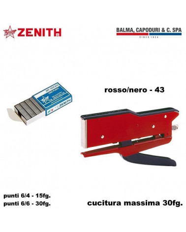 ZENITH CUCITRICE PINZA 548E ROSSO/NERO 43
