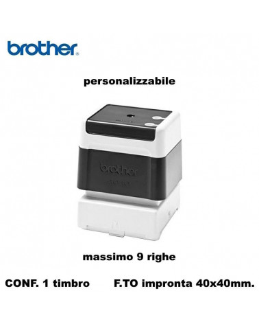 BROTHER TIMBRO NERO 40X40 AUTOINCHIOSTRANTE PERSONALIZZATO