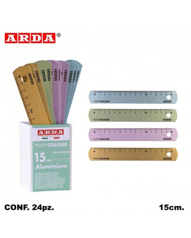 ARDA RIGHELLO ALLUMINIO COLOUR 15CM. [24PZ]