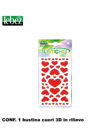 LEBEZ ADESIVI CUORE GLITTER 80548