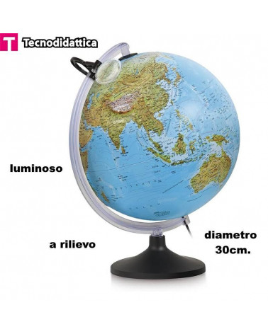 TECNODIDATTICA GLOBO URANIO RILIEVO 30CM. LUMINOSO