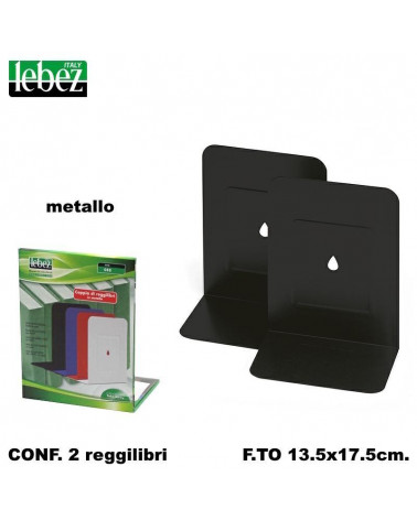 LEBEZ REGGILIBRO METALLO 2PZ. NERO