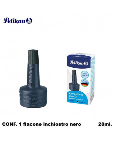 PELIKAN INCHIOSTRO PER TIMBRI 28ML. NERO-SENZA OLIO