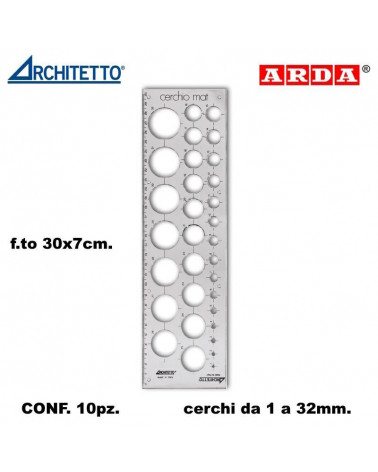 ARCHITETTO MASCHERA CERCHIOMETRO 44125 [10PZ]