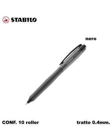 STABILO ROLLER GEL PALETTE NERO 10pz.