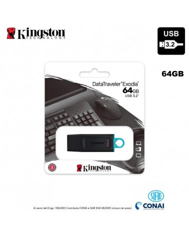 KINGSTON PEN DRIVE USB DTX 3.2 64GB