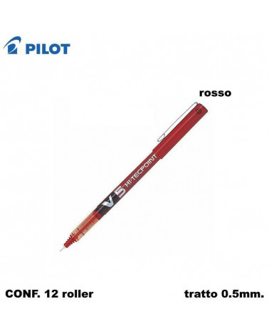 PILOT ROLLER V5 05  ROSSO [12PZ]