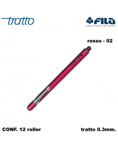 TRATTO MARCATORE CLIP  ROSSO-FILA [12PZ]