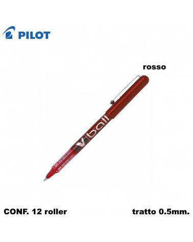 PILOT ROLLER V BALL 05  ROSSO [12PZ]